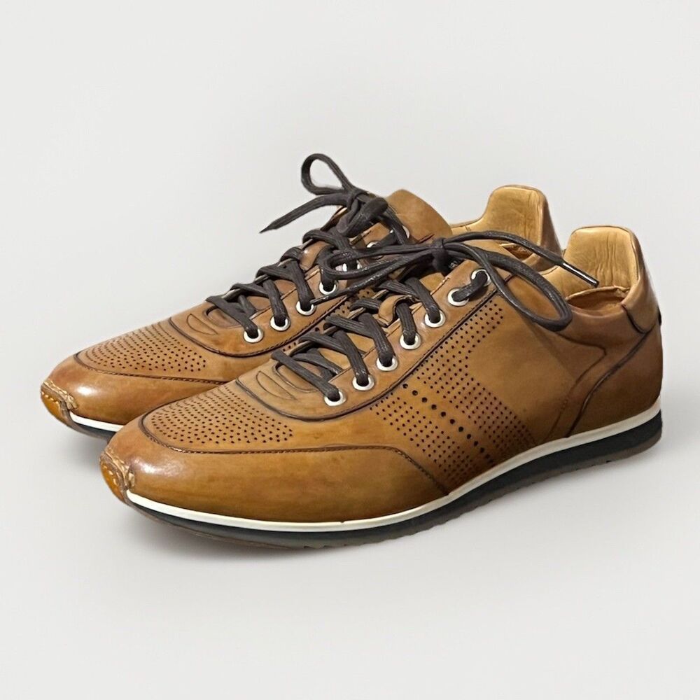 MAGNANNI Pueblo 14804 Men’s Casual Shoes Cognac Brown Calf Leather 10.5M Spain